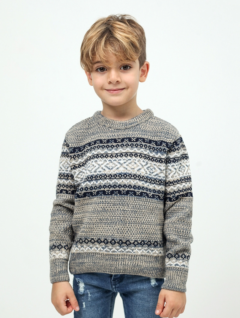 Pull jacquard garçon